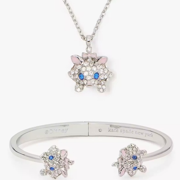 Disney X Kate Spade New York Aristocat Pendant and Matching Cuff with Dust Bags - Picture 1 of 11
